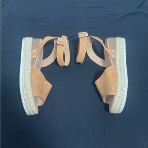 Source Unknown Brown Espadrille Sandals